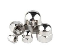 hardware nuts,acorn nut, 1-50Pcs M3 M4 M5 M6 M8 M10 M12 M14 M16 M18 Acorn Cap Nut 304/201 Stainless Steel Decorative Dome Cap Nuts Blind Nuts (Color : 201 Stainless Steel, Size : M5 (50PCS))(201 Stain