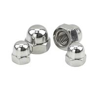 hardware nuts,acorn nut, 2-50pcs Acorn Nut Hex Nut M3 M4 M5 M6 M8 M10 M12 M14 M16 304 201 Stainless Steel Dome Cap Nut Blind Nut for Bolts (Color : Zinc Plating, Size : M10 5pcs)(201 stainless steel,M