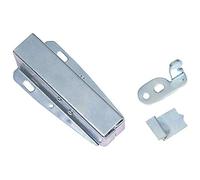 Hardware Solutions Loft Trappe de grenier à bouton poussoir pour ouvrir et fermer Porte de placard Plaqué zinc 80 mm Fixations incluses