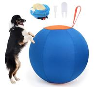Hardware Tribe Balle géante gonflable durable pour chien - Un jouet adapté pour l'entraînement à rapporter et l'exercice, avec une housse extérieure résistante aux morsures, parfait pour les grands