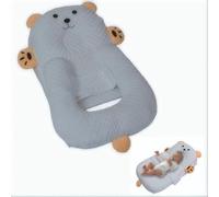 Hardware Tribe Coussin d'allaitement ergonomique amovible anti-reflux et prévention des crachats pour nouveau-nés, soutien au biberon/allaitement, antibactérien et respirant, confort de bébé