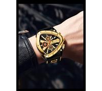 Hardware Tribe Il s'agit d'une montre à quartz pour homme avec un cadran irrégulier, une fonction chronographe, une lumière lumineuse et un affichage de la date. Elle est idéale pour un usage