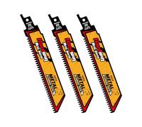 Hardwin 3 Pièces Lame Scie Sabre Métal - Carbure de Tungstène, 150mm, 8 TPI - Pour Scie Alternative & Sawzall - Métal Épais, Fonte, Acier - Coupe Rapide et Durable