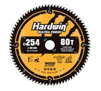 Hardwin Lame de Scie Circulaire 254x30mm （80 Dents） pour le Bois ATB Carbure Tungstène - Compatible avec Dewalt Makita Bosch