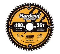 Hardwin Lame Scie Circulaire 190x30mm (56 Dents), pour Bois, Panneaux de Particules, Contreplaqué, Bois Dur, etc. Compatible avec Dewalt, Makita, Bosch
