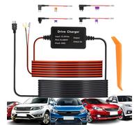 Hardwire Kit, USB C Power Adapter Cable, 12V-24V to 5V Converter, Smart Low Voltage Protection, Compact Hidden Installation Design, for Dashboard Camera Charging, Parking