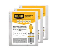 HARDY Combinaison de Peinture Jetable en Matériau Microporeux Catégorie III Vêtements de Protection pour la Santé et la Sécurité Les Travaux de Réparation et de Construction 3 Pièces Taille XXL