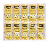 HARDY WORKING TOOLS 10x Rouleau à peindre 10cm, Hauteur des poils 9mm, Diamètre 30mm, Petits rouleaux, Rouleau à peinture, rouleau de peintre, Jaune-blanc