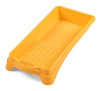 HARDY WORKING TOOLS 1x Plateaux de peinture, largeur 12cm, longueur 25cm, bac à peinture murale, accessoires pour peinture murale, plastique, jaune
