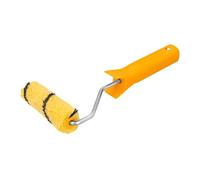 Hardy Working Tools - Kit: Mini Rouleau de Peinture : Manchon 10 cm, Ø15 mm Polyester Hardstar, Poils 9 mm avec Monture - Manche en plastique - Patte de Lapin Murs et Plafonds