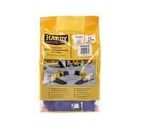 Hardy Working Tools - Lot de 100 Clips Plastiques pour Système de Nivellement, Languettes pour Joint de Carrelage 1 mm, pour Carreaux d’épaisseur 3 à 16 mm, 100x Clips d'Espacement