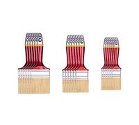 HARDY WORKING TOOLS Set de pinceaux Plats 18 pièces, 6 pièces - 25, 50, 75 mm de Largeur, Pinceaux Peintres Set avec Manche en Bois, Pinceaux Vernis Série *33*, 18PCS, Set de pinceaux A0283-030500