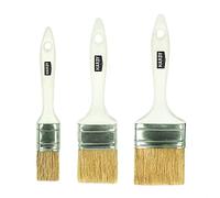 Hardy Lot de 3 Pinceaux Plats 30 Mm 50 Mm 100 Mm Série 938 pour Travaux de Peinture et Finition Couverture Précise Poils Synthétiques Manche Profilé