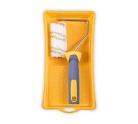Hardy Working Tools Lot de 3 : rouleaux à peinture 10 cm Maxprofi avec bac 30x29 cm. Comprend manchon 30 mm pour acrylique et 12 mm pour silicone en polyamide.