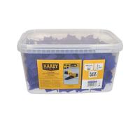 Hardy Working Tools - Lot de 400 Clips Plastiques pour Système de Nivellement, Seau de Languettes pour Joint de Carrelage 1 mm, pour Carreaux d’épaisseur 3 à 16 mm, 400x Clips d'Espacement