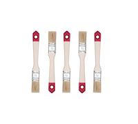 Hardy Working Tools - Lot de 5 pinceaux Plats de 25 mm, série 40, Poils naturels et synthétiques. Manche en Bois pour travaux de Peinture et vernissage sur diverses Surfaces.