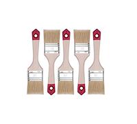 Hardy Working Tools - Lot de 5 pinceaux Plats de 50 mm, série 40, Poils naturels et synthétiques. Manche en Bois pour travaux de Peinture et vernissage sur diverses Surfaces.