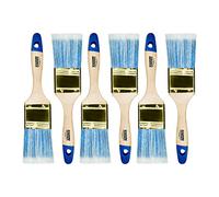 Hardy Working Tools - Lot de 6 Pinceaux Plats 50 mm Série 42, Pinceau pour Lasure sur Bois et Vernis Métal - Poils Synthétiques Clairs de Haute Qualité
