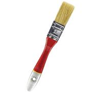 Hardy Working Tools - Lot de 6 pinceaux plats de 25 mm, série 33, avec poils naturels clairs et fibres synthétiques, pinceaux de peinture avec manche en bois naturel et de vernissage de qualité