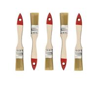HARDY WORKING TOOLS M7 - Set de pinceaux 25mm plats 5 pièces - Largeur : 1 pouce - 5 PCS - Kit de brosses à peindre avec manche en bois -Série *30* - A0200-300510