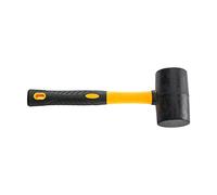 Hardy Working Tools - Maillet Caoutchouc Noir Ø 55 mm - Marteau Universel de Petite Taille pour Carreleur, Carrossier, Maçon, avec Manche Bi-Matière 2K pour Carrelage et Pavage