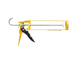 HARDY WORKING TOOLS Pistolet silicone, pistolet mastic en silicone avec poignée ergonomique, pistolet à cartouche 300ml, pistolet mastic avec broche de nettoyage, Série 15, A2050-150400 Jaune