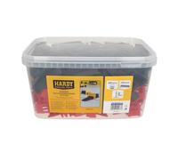 Hardy Working Tools - Système de Nivellement pour Carrelage 400 Pièces: 100 Cales en Plastique + 300 Clips pour Joint 2 mm et Carreaux d’Épaisseur 3-16 mm - Pince de Serrage non Incluse en Kit