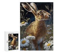 Hare in Daisy Field Puzzle 300 Pièces Educa Jouet en Bois Cadeau Unique Décoration Intérieure Jeu Éducatif Challenge Toy Adultes Et Enfants À Partir De 14 Ans 300 PCS