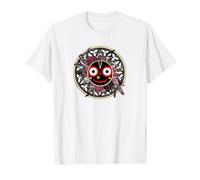 Hare Krishna Jagannath Hindou Gothique Roses Noir Boho Hippy T-Shirt