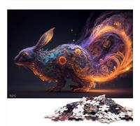 Hare Puzzling for Gift Jigsaw 1000 Piece Adult Wooden Puzzle Teens Kids with Premium & Durable Cardboard Pieces with Precise Interlocking Design 1000pcs(50x75cm)