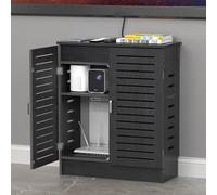 HARELA Boite de Stockage pour Routeur WiFi, Armoire pour routeur, Mural Décoration De Stores Étagères, pour Composants TV/Boîtiers de Câble/Routeurs/Télécommandes/Consoles de Jeu(Grey,90 * 80 * 25cm)