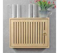 HARELA Cache-boîtier Wi-FI Mural,Boîtier de Rangement routeur Wi-FI pour Modem, Multiprise et Rangement pour câbles pour la Maison et Le Bureau(49x42x9cm/19.3x16.5x3.5in)