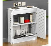 HARELA Cache Box, Meuble Box Internet, Support de Rangement WiFi, Mural Décoration De Stores Étagères, par Faitement Le Boitier TV/Módem/Router/Cables(80 * 80 * 25cm/31.5 * 31.5 * 9.8in)