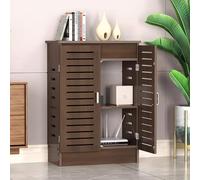 HARELA Coffret caché pour routeur Wi-FI, Meuble de Rangement multimédia, Organiseur d'armoires autoportantes, côtés Creux, Grande capacité(Brown,27.6x27.6x11.8in)