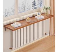 HARELA Etagere Cache Radiateur, Etagere Radiateur Mural en MDF, Capacité de Charge 25 Kg, pour la Maison, Le Salon, Le Couloir(Brown,120x30cm/47.2x11.8in)