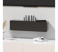 HARELA Étagère de Routeur Murales, D'étagère Flottante, TV Décodeur Boîte de Rangement Murale, Cache Box Internet et Cable Très Utile pour Mettre Le Matériel Internet(Black,70cm/27.5in)
