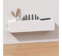 HARELA Étagère de Routeur Murales, D'étagère Flottante, TV Décodeur Boîte de Rangement Murale, Cache Box Internet et Cable Très Utile pour Mettre Le Matériel Internet(White,100cm/39.4in)