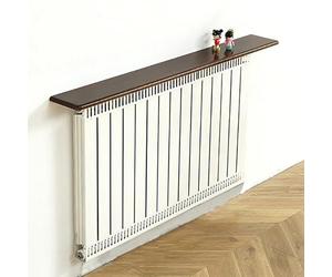 HARELA Etagere Radiateur Tablette Radiateur sans Percer, Cache-radiateur,étagère Flottante sur radiateur, pour Rangement et la Décoration,Cuisine,Salon(Dark Brown,130x20cm/51.2x7.9in)