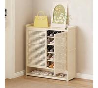 HARELA Meuble Chaussure d’Entrée en Bambou, Armoire Etagere Grande Capacité pour 16-30 Paires, pour Entrée, Couloir, Chambre(60x32x94cm/23.6x12.6x37in)
