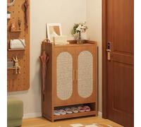 HARELA Meuble Chaussure d’Entrée en Bambou Meuble à Chaussures Fin, Séparateur Réglable, Grande Capacité pour Entrée, Couloir, Chambre(62x33x92cm/24.4x13x36.2in)