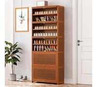 HARELA Meuble Chaussure Entrée, 10-38 Paires de placards à Chaussures avec Portes, Armoire à Chaussure pour Entrée, Couloir, Chambre(60x33x172cm/23.6x13x67.7in)