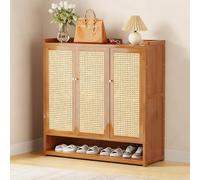 HARELA Meuble Chaussure Entrée Meuble à Chaussures Fin, Séparateur Réglable, Grande Capacité pour Entrée, Couloir, Chambre(Brown,35.4x12.6x37in)