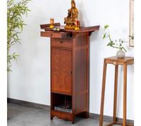 HARELA Table De Puja avec Tiroir, Table D'Autel Bouddhiste, Armoire D'Autel, Armoire Sanctuaire De Bouddha, pour prières, Divination, culte et décoration d'intérieur(66cm/26in)