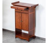 HARELA Table De Puja avec Tiroir, Table D'Autel Bouddhiste, Armoire D'Autel, Armoire Sanctuaire De Bouddha, pour prières, Divination, culte et décoration d'intérieur(80cm/31.5in)