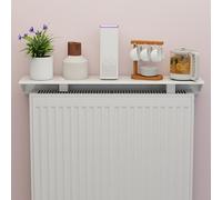 HARELA Tablette Radiateur sans Percer, éTagèRe Flottante sur Radiateur, Tablette Radiateur Cache-radiateur en Aluminium, pour Rangement et la Décoration,Cuisine,Salon(90x14.5cm/35.4x5.7in)