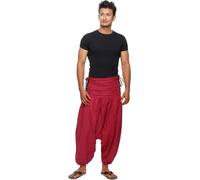 Harem "Jaya" pour les hommes - Pumphose dans le style Aladin - sarouel pour le sport et les loisirs, rouge L/XL