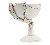 Harewtwy 1 Pièce Halloween Bonbons Squelette Mains Bonbons Plat Blanc Résine Crâne Bol Rustique Halloween Plat de Service Squelette Figurines