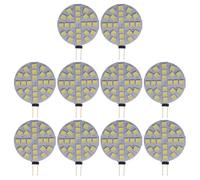 Harewtwy 10 Pièces 4,8 W G4 Socket 5050 SMD Mini Ampoule LED sur DC 12 V Remplacer la Lampe Halogène à Deux Broches Ampoule LED Lumières Blanches Froides