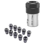 Harewtwy 10 PièCes SéRies Pince de ER16 Pince de Serrage Arbre Moteur Extension Tige de Tige Outils de Tour de Collet Titulaire Inner 10MM