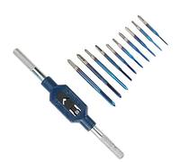 Harewtwy 10 Tarauds M1-M3.5 avec Clé RéGlable M1-M8 de CléS à Tarauder pour le Travail Du MéTal Foret à Tarauder